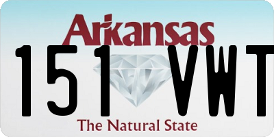 AR license plate 151VWT