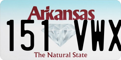 AR license plate 151VWX