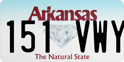 AR license plate 151VWY