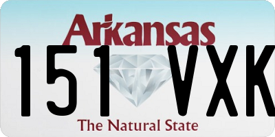 AR license plate 151VXK