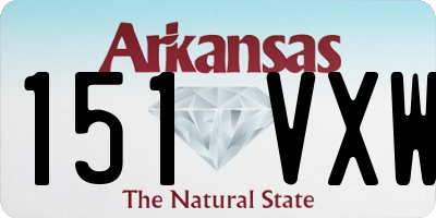 AR license plate 151VXW