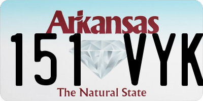 AR license plate 151VYK