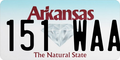 AR license plate 151WAA