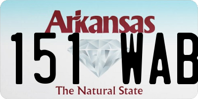 AR license plate 151WAB