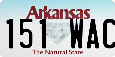 AR license plate 151WAC