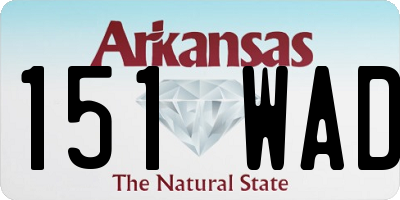 AR license plate 151WAD