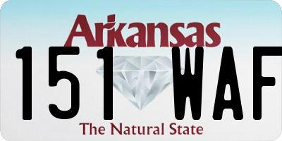 AR license plate 151WAF