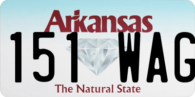 AR license plate 151WAG