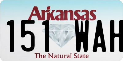 AR license plate 151WAH