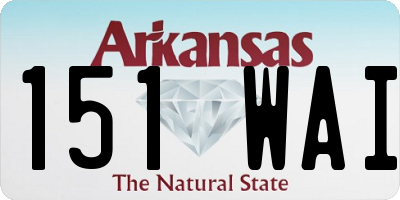 AR license plate 151WAI