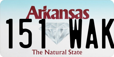 AR license plate 151WAK