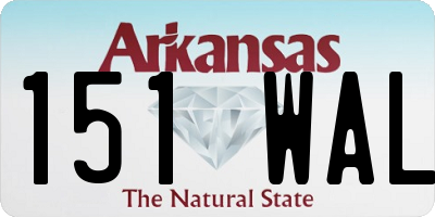 AR license plate 151WAL