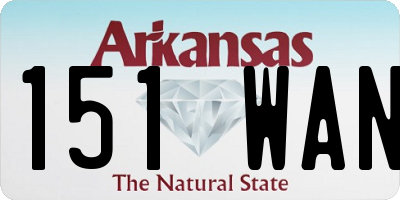 AR license plate 151WAN