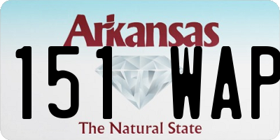AR license plate 151WAP