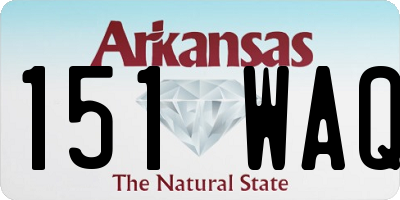 AR license plate 151WAQ