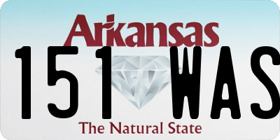 AR license plate 151WAS