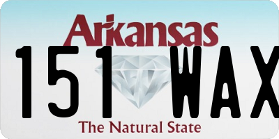 AR license plate 151WAX