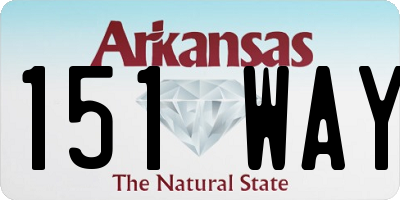 AR license plate 151WAY