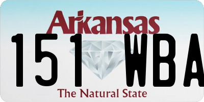 AR license plate 151WBA