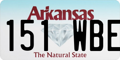 AR license plate 151WBE
