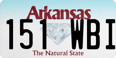 AR license plate 151WBI