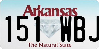 AR license plate 151WBJ