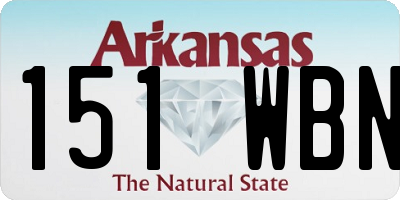 AR license plate 151WBN