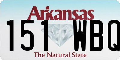AR license plate 151WBQ