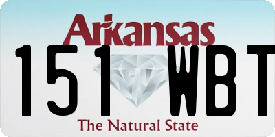 AR license plate 151WBT