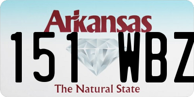 AR license plate 151WBZ