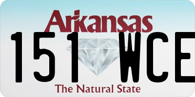 AR license plate 151WCE