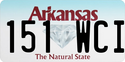 AR license plate 151WCI
