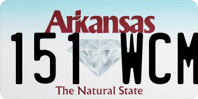 AR license plate 151WCM
