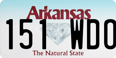 AR license plate 151WDO