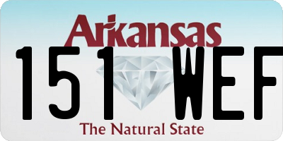 AR license plate 151WEF
