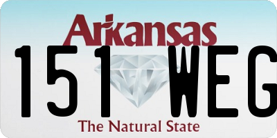 AR license plate 151WEG