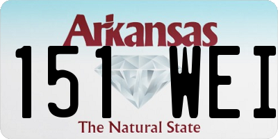 AR license plate 151WEI
