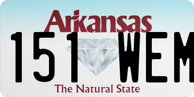 AR license plate 151WEM