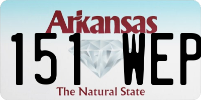 AR license plate 151WEP