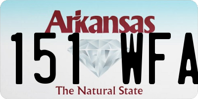 AR license plate 151WFA