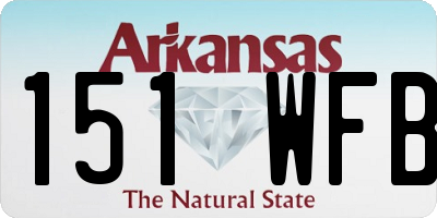 AR license plate 151WFB