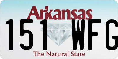 AR license plate 151WFG