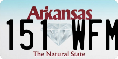 AR license plate 151WFM