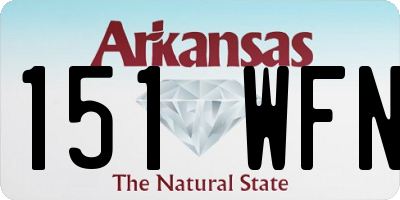 AR license plate 151WFN