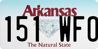 AR license plate 151WFO