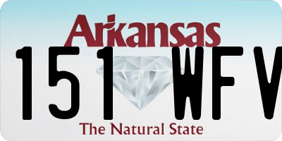 AR license plate 151WFV