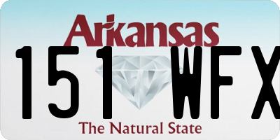 AR license plate 151WFX