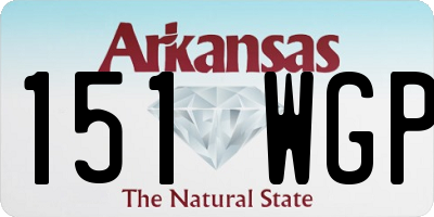 AR license plate 151WGP
