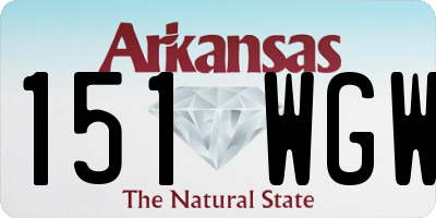 AR license plate 151WGW