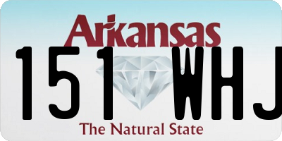 AR license plate 151WHJ